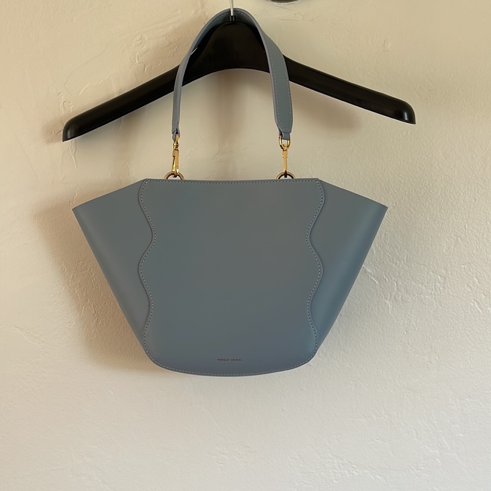Mansur Gavriel Blue Leather Bag - Picture 2 of 5